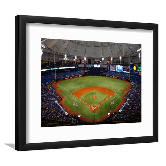 Tropicana Field, Stadium Canvas, Sport Art, Gift for him, White Border Framed Art Print Wall Decor