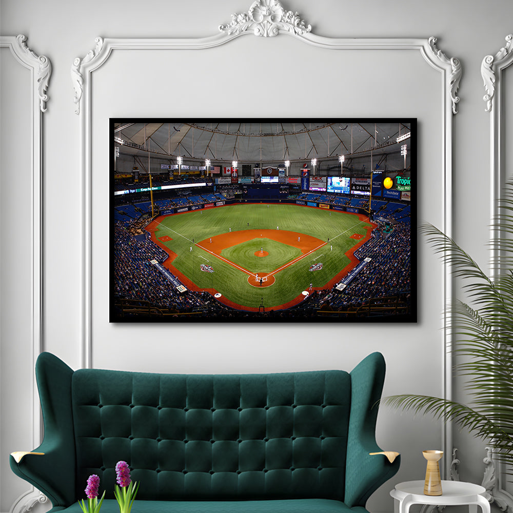 Tropicana Field, Stadium Canvas, Sport Art, Gift for him, Framed Art Print Wall Decor, Picture Framed