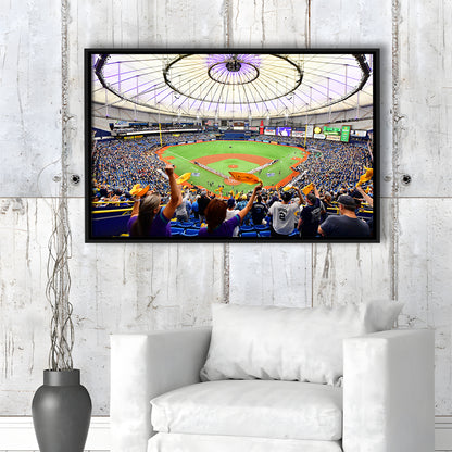Tropicana Field Stadium, Stadium Canvas, Sport Art, Framed Canvas Print Wall Art, Floating Frame