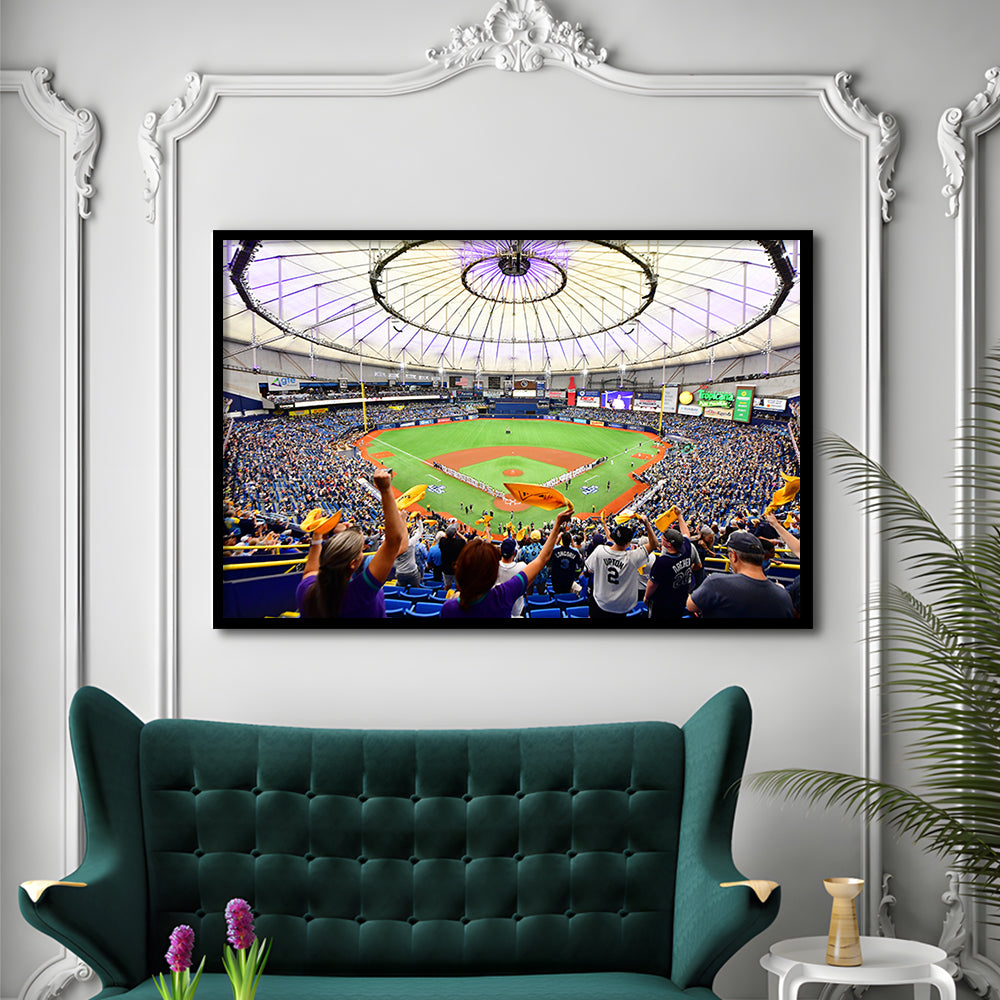Tropicana Field Stadium, Stadium Canvas, Sport Art, Gift for him, Framed Art Print Wall Decor, Picture Framed