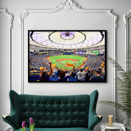 Tropicana Field Stadium, Stadium Canvas, Sport Art, Gift for him, Framed Art Print Wall Decor, Picture Framed