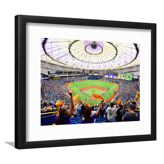 Tropicana Field Stadium, Stadium Canvas, Sport Art, Gift for him, White Border Framed Art Print Wall Decor