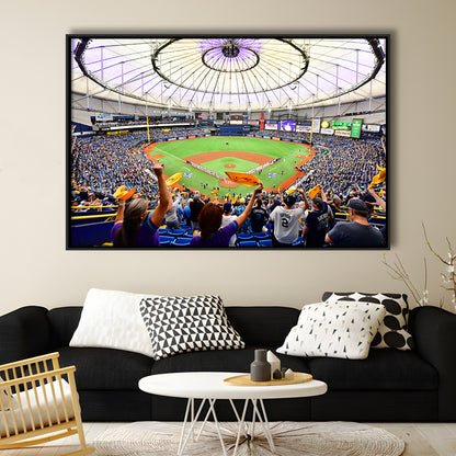 Tropicana Field Stadium, Stadium Canvas, Sport Art, Framed Canvas Print Wall Art, Floating Frame
