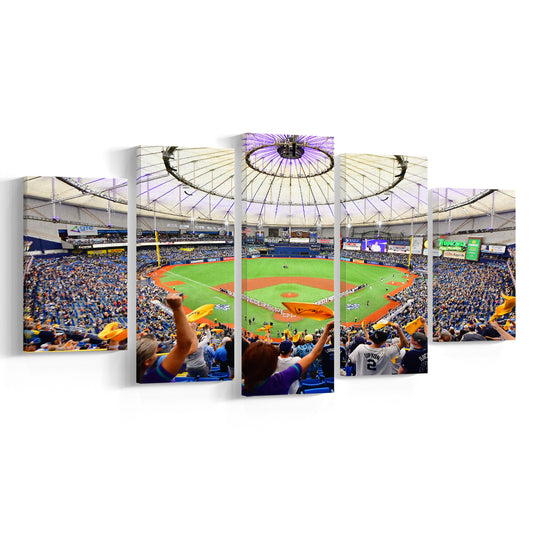 Tropicana Field Stadium, Stadium Canvas, Sport Art, Gift for him, 5 Panel, Large Canvas, Canvas Print Wall Art