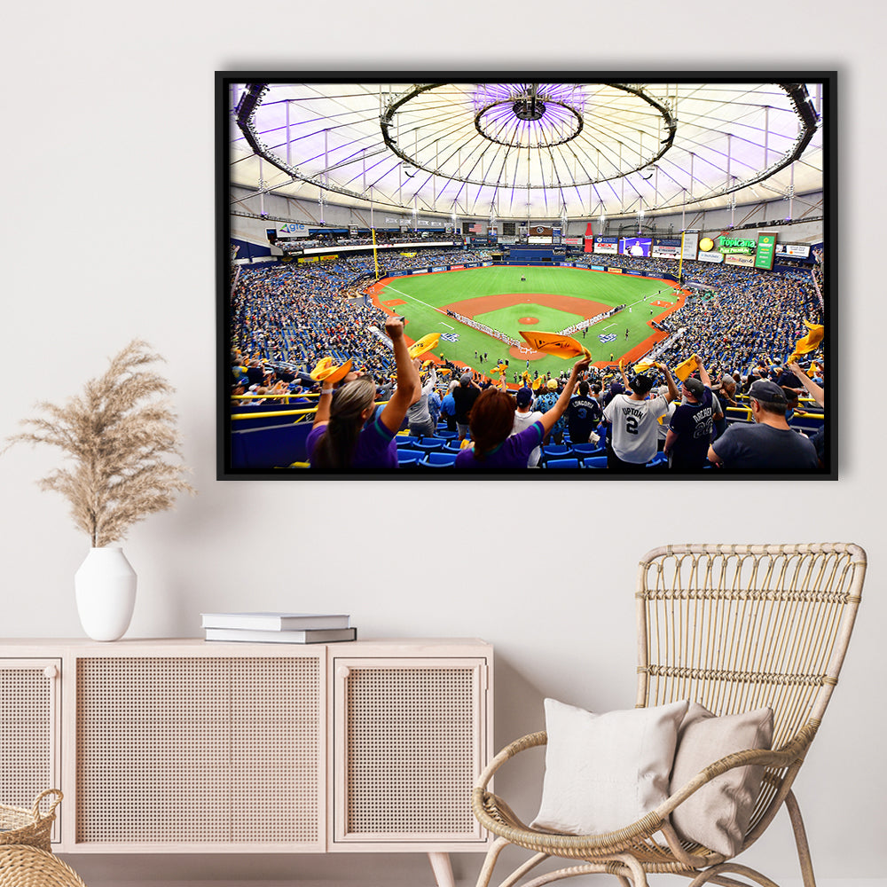 Tropicana Field Stadium, Stadium Canvas, Sport Art, Framed Canvas Print Wall Art, Floating Frame