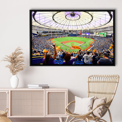 Tropicana Field Stadium, Stadium Canvas, Sport Art, Framed Canvas Print Wall Art, Floating Frame
