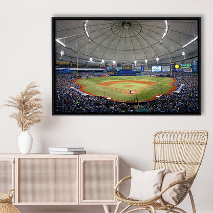 Tropicana Field in Florida, Stadium Canvas, Sport Art, Framed Canvas Print Wall Art, Floating Frame