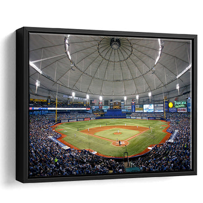 Tropicana Field in Florida, Stadium Canvas, Sport Art, Framed Canvas Print Wall Art, Floating Frame