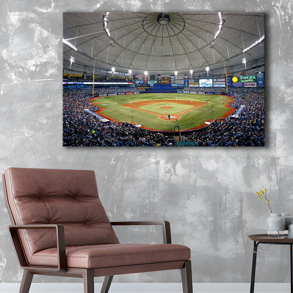 Tropicana Field in Florida, Stadium Canvas, Sport Art, Gift for him, Man Cave Decor, Art Print, Canvas Print Wall Art