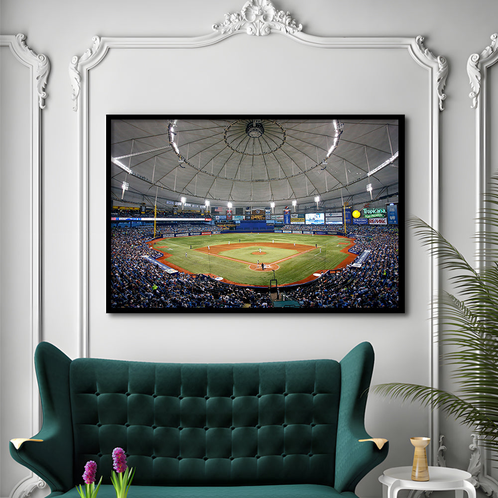 Tropicana Field in Florida, Stadium Canvas, Sport Art, Gift for him, Framed Art Print Wall Decor, Picture Framed