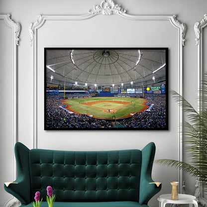 Tropicana Field in Florida, Stadium Canvas, Sport Art, Gift for him, Framed Art Print Wall Decor, Picture Framed