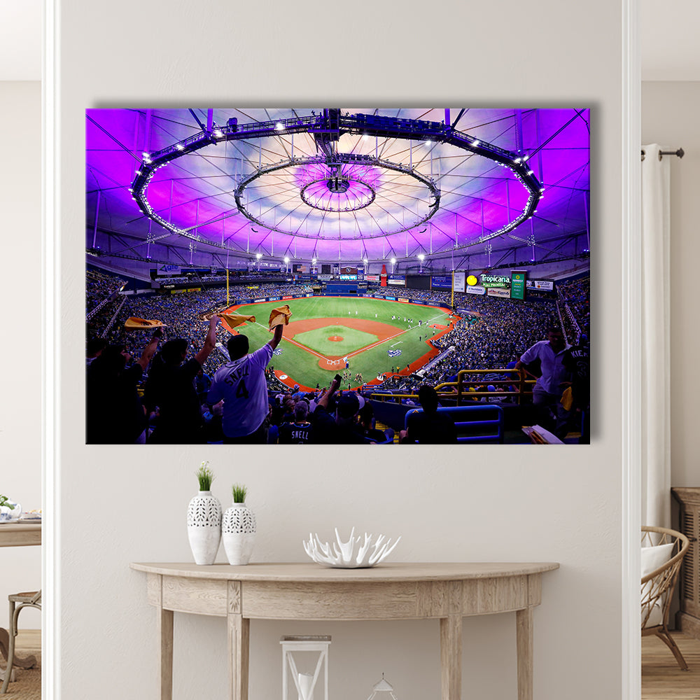 Tropicana Field in St Petersburg, Stadium Canvas, Sport Art, Gift for him, Man Cave Decor, Art Print, Canvas Print Wall Art