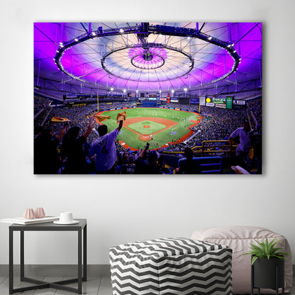 Tropicana Field in St Petersburg, Stadium Canvas, Sport Art, Gift for him, Man Cave Decor, Art Print, Canvas Print Wall Art