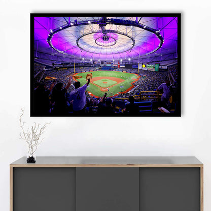 Tropicana Field in St Petersburg, Stadium Canvas, Sport Art, Gift for him, Framed Art Print Wall Decor, Picture Framed