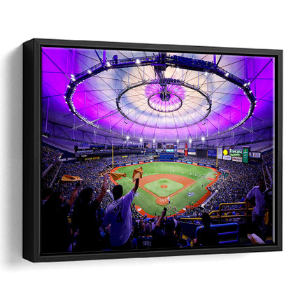 Tropicana Field in St Petersburg, Stadium Canvas, Sport Art, Framed Canvas Print Wall Art, Floating Frame