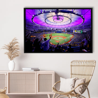 Tropicana Field in St Petersburg, Stadium Canvas, Sport Art, Framed Canvas Print Wall Art, Floating Frame