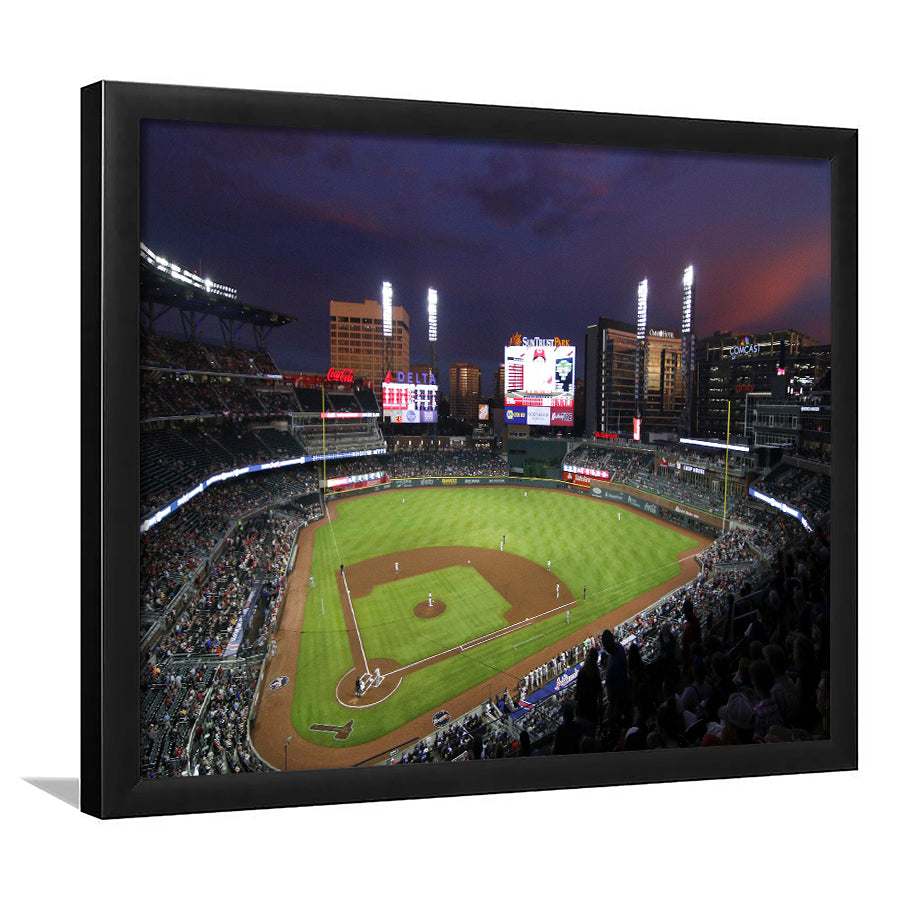 Truist Ball Park in Georgia, Stadium Canvas, Sport Art, Gift for him, Framed Art Print Wall Decor, Picture Framed