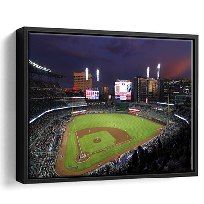 Truist Ball Park in Georgia, Stadium Canvas, Sport Art, Framed Canvas Print Wall Art, Floating Frame