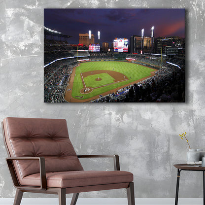 Truist Ball Park in Georgia, Stadium Canvas, Sport Art, Gift for him, Man Cave Decor, Art Print, Canvas Print Wall Art