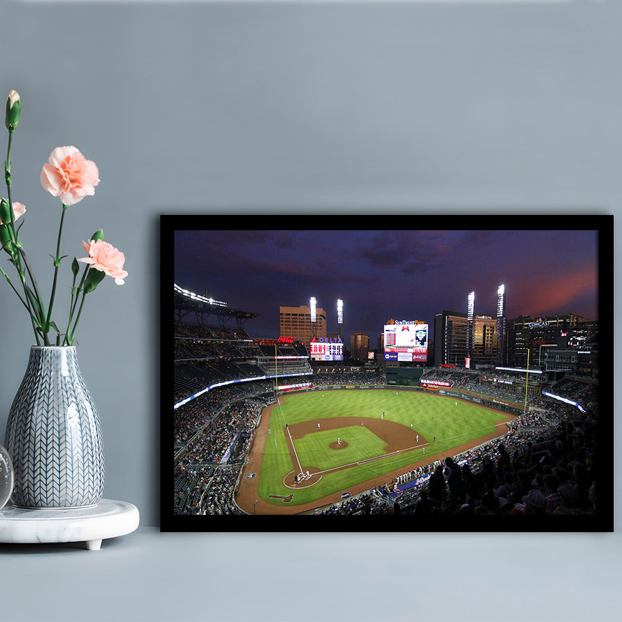 Truist Ball Park in Georgia, Stadium Canvas, Sport Art, Gift for him, Framed Art Print Wall Decor, Picture Framed