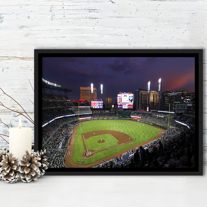 Truist Ball Park in Georgia, Stadium Canvas, Sport Art, Framed Canvas Print Wall Art, Floating Frame