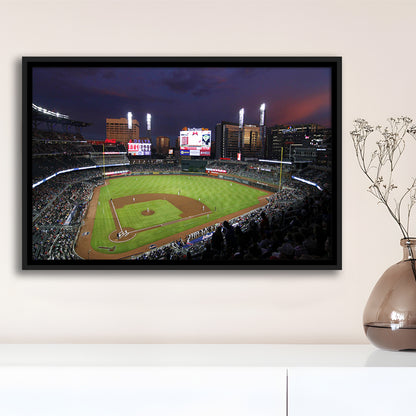 Truist Ball Park in Georgia, Stadium Canvas, Sport Art, Framed Canvas Print Wall Art, Floating Frame