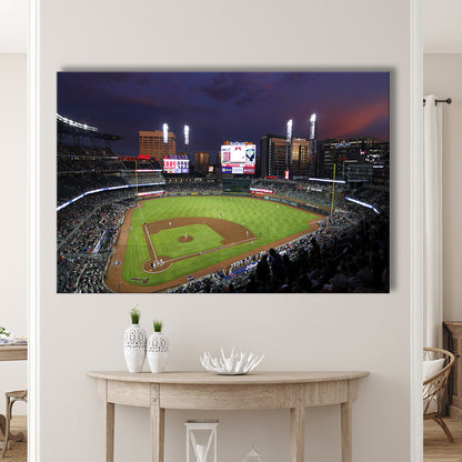 Truist Ball Park in Georgia, Stadium Canvas, Sport Art, Gift for him, Man Cave Decor, Art Print, Canvas Print Wall Art