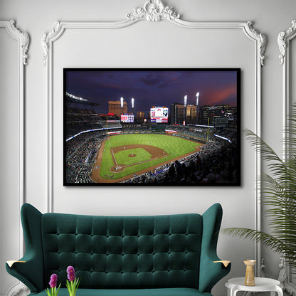 Truist Ball Park in Georgia, Stadium Canvas, Sport Art, Gift for him, Framed Art Print Wall Decor, Picture Framed