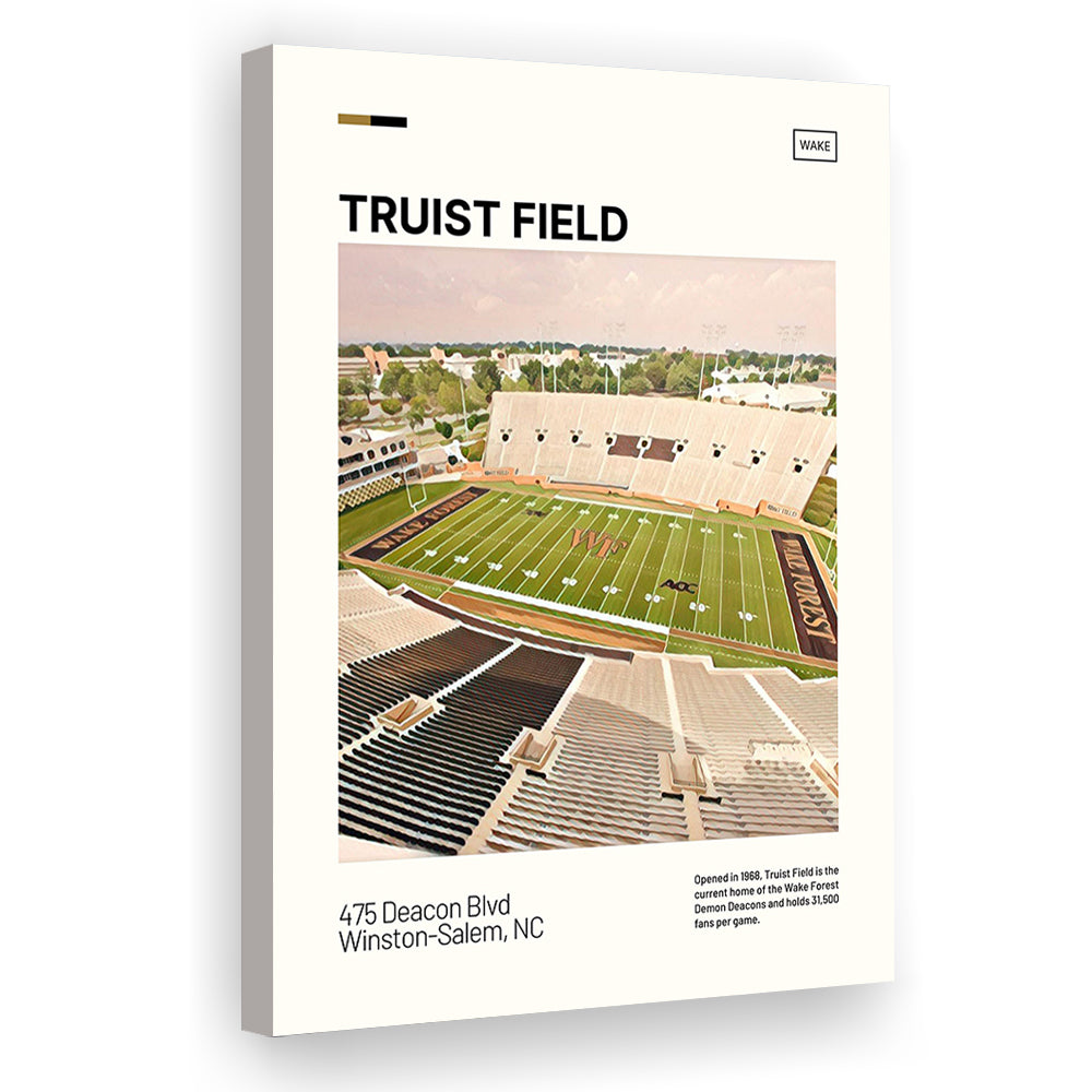 Truist Field Print, Wake Forest Demon Deacons Stadium Canvas Art, Fan Gifts, Sport Art, Canvas Print Wall Art