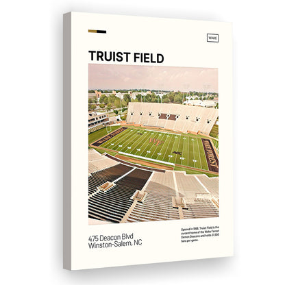 Truist Field Print, Wake Forest Demon Deacons Stadium Canvas Art, Fan Gifts, Sport Art, Canvas Print Wall Art