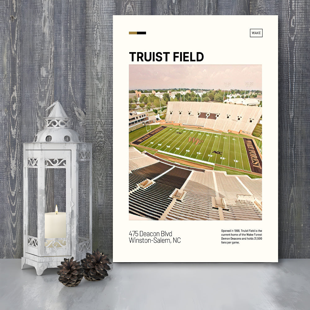 Truist Field Print, Wake Forest Demon Deacons Stadium Canvas Art, Fan Gifts, Sport Art, Canvas Print Wall Art