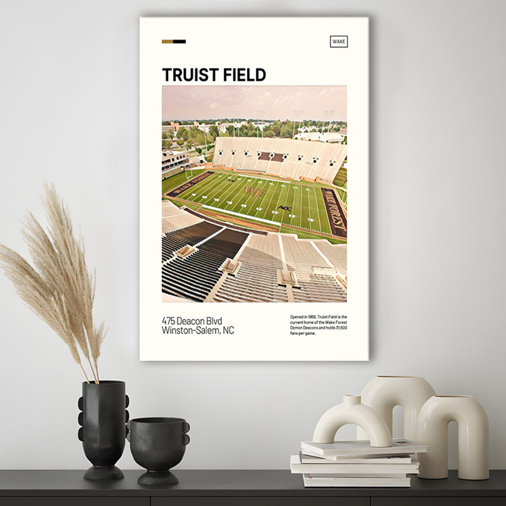 Truist Field Print, Wake Forest Demon Deacons Stadium Canvas Art, Fan Gifts, Sport Art, Canvas Print Wall Art