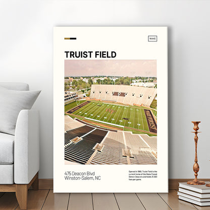 Truist Field Print, Wake Forest Demon Deacons Stadium Canvas Art, Fan Gifts, Sport Art, Canvas Print Wall Art