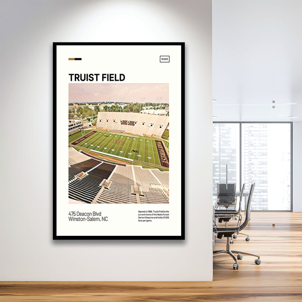 Truist Field Print, Wake Forest Demon Deacons Stadium Art, Gifts for him, Sport Art, Framed Art Print Wall Decor