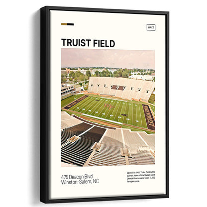 Truist Field Print, Wake Forest Demon Deacons Stadium Canvas Art, Man Cave Gift, Floating Framed Canvas Print Wall Art