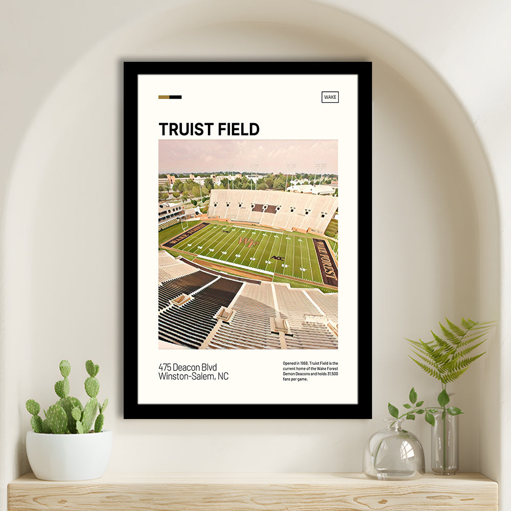Truist Field Print, Wake Forest Demon Deacons Stadium Art, Gifts for him, Sport Art, Framed Art Print Wall Decor