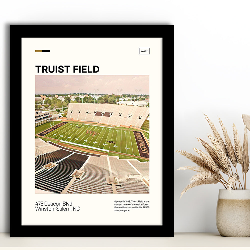 Truist Field Print, Wake Forest Demon Deacons Stadium Art, Gifts for him, Sport Art, Framed Art Print Wall Decor