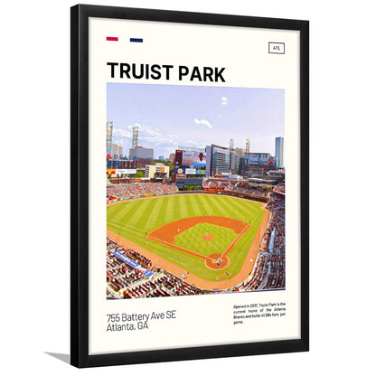 Truist Park Print, Atlanta Braves Stadium Art, Gifts for him, Sport Art, Framed Art Print Wall Decor