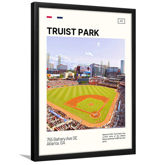 Truist Park Print, Atlanta Braves Stadium Art, Gifts for him, Sport Art, Framed Art Print Wall Decor