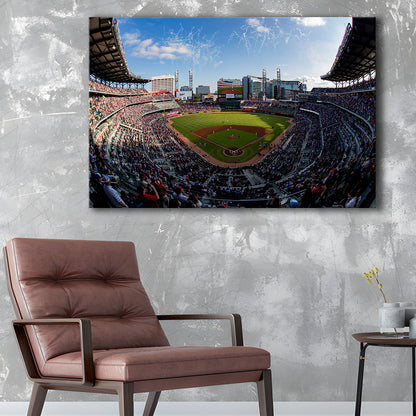 Truist Park Stadium, Stadium Canvas, Sport Art, Gift for him, Man Cave Decor, Art Print, Canvas Print Wall Art