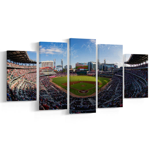 Truist Park Stadium, Stadium Canvas, Sport Art, Gift for him, 5 Panel, Large Canvas, Canvas Print Wall Art