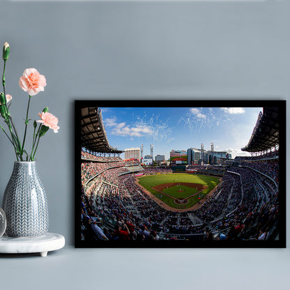 Truist Park Stadium, Stadium Canvas, Sport Art, Gift for him, Framed Art Print Wall Decor, Picture Framed