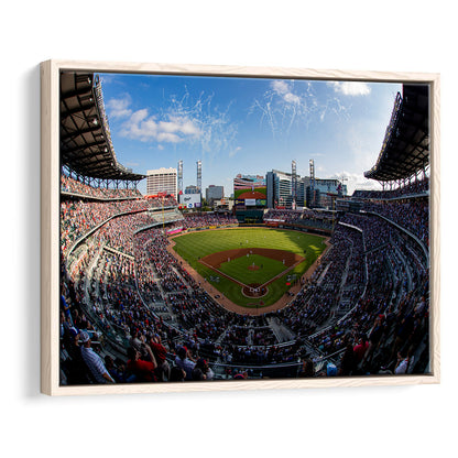 Truist Park Stadium, Stadium Canvas, Sport Art, Framed Canvas Print Wall Art, Floating Frame