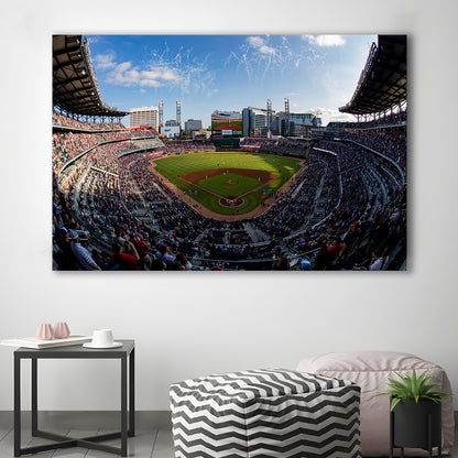 Truist Park Stadium, Stadium Canvas, Sport Art, Gift for him, Man Cave Decor, Art Print, Canvas Print Wall Art