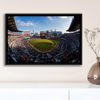 Truist Park Stadium, Stadium Canvas, Sport Art, Framed Canvas Print Wall Art, Floating Frame