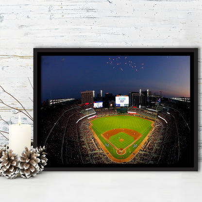 Truist Park in Georgia, Stadium Canvas, Sport Art, Framed Canvas Print Wall Art, Floating Frame
