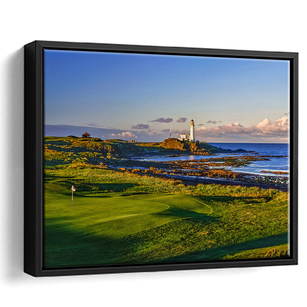 Turnberry Golf Club, Alisa Course Hole 10R, Turnberry, Scotland, Floating Framed Canvas Print Wall Art