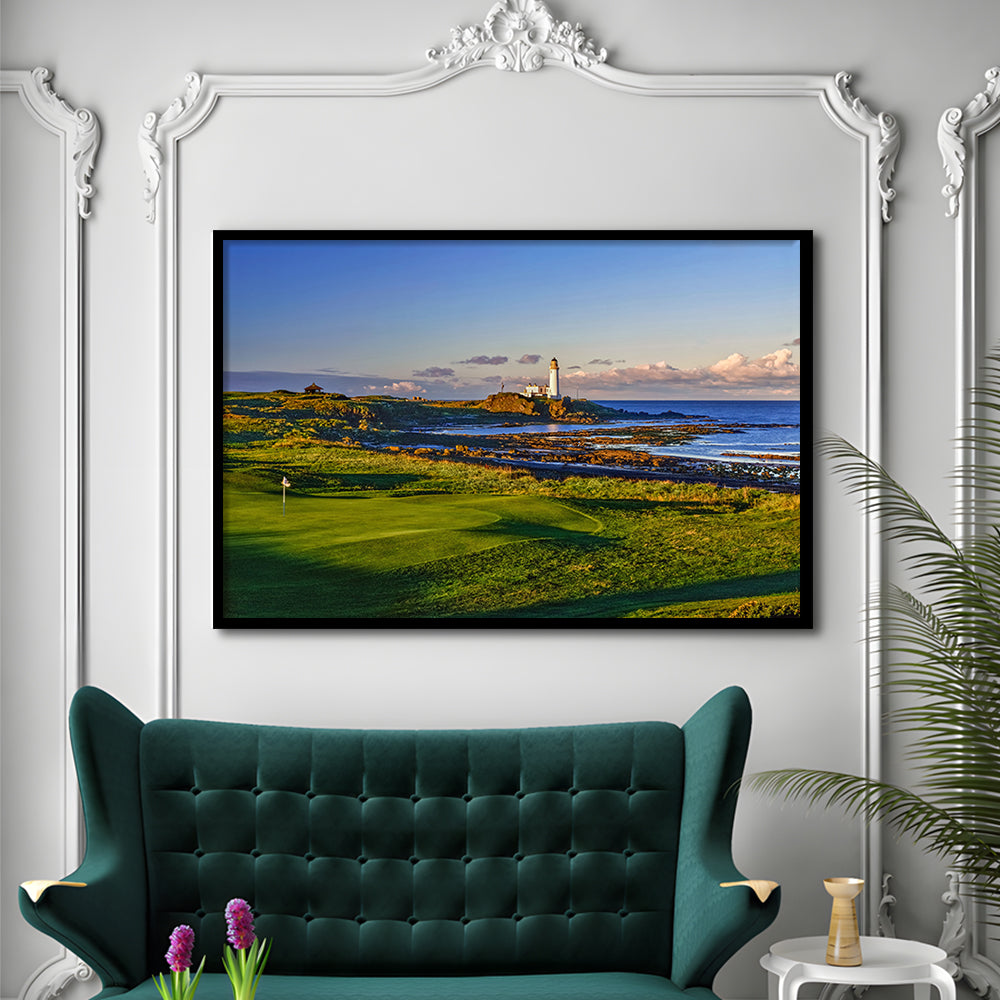 Turnberry Golf Club, Alisa Course Hole 10R, Turnberry, Scotland, Framed Art Print Wall Decor, Picture Framed
