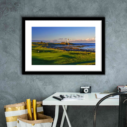 Turnberry Golf Club, Alisa Course Hole 10R, Turnberry, Scotland, Goft Art Print, Framed Art Print White Border Wall Decor