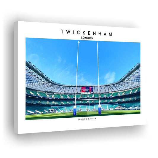 Twickenham Rugby Stadium, Iconic Rugby Stadium Wall Art Print, England Rugby Decor, Canvas Print Wall Art, Man Cave Gift